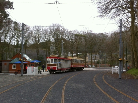 Laxey, facing Derby Castle.