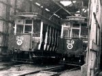 Cars 28 and 29, Derby Castle Top Sheds,&nbsp;1956