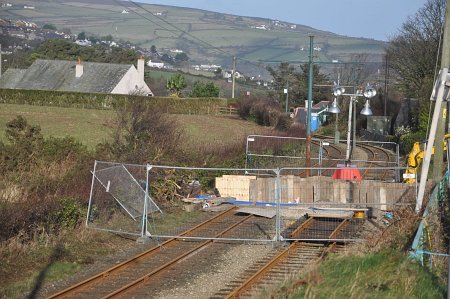 Work installing drains south of Baldrine in mid-February 2012. © Andrew Scarffe