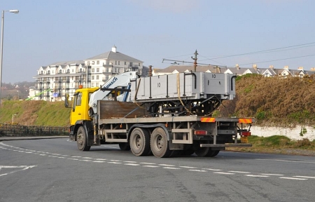 Wagon No.10 is moved to Derby Castle in March 2014. © Andrew Scarffe