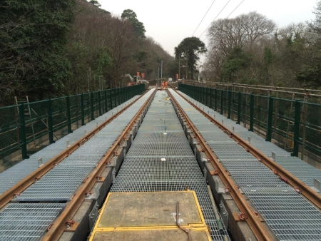 Ballure Viaduct nearly complete after the installation of new decking on the 17th of March. © Joseph Rock